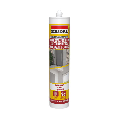 Silicon Universal Transparent Pentru Interior/Exterior Soudal 280 Ml / BAX 15 Buc